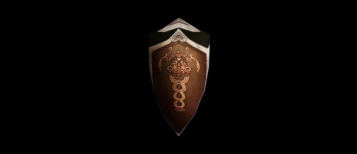3D render of Brigandine Shield