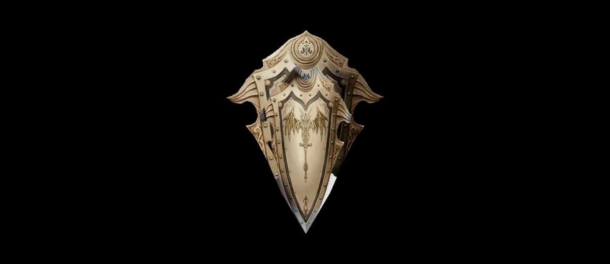 3D render of Full Plate Shield