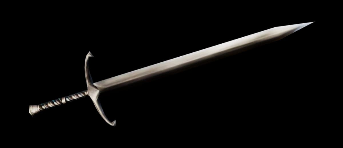 3D render of Old Knight's Sword