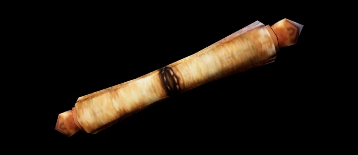 3D render of Scroll of Wisdom