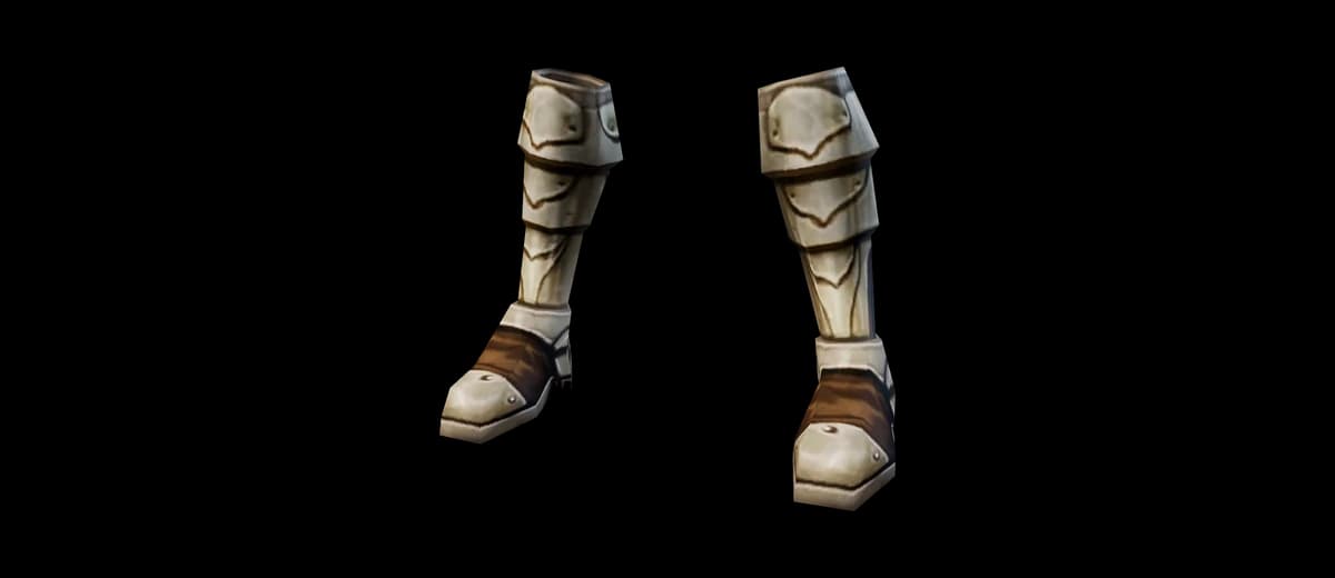 3D render of Brigandine Boots