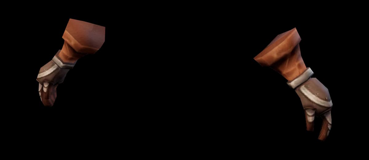 3D render of Brigandine Gauntlets