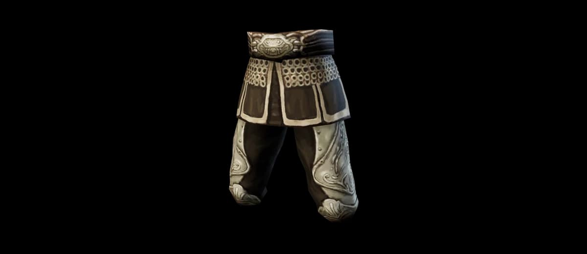 3D render of Iron Plate Gaiters
