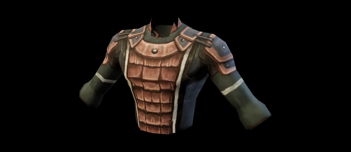 3D render of Wooden Breastplate