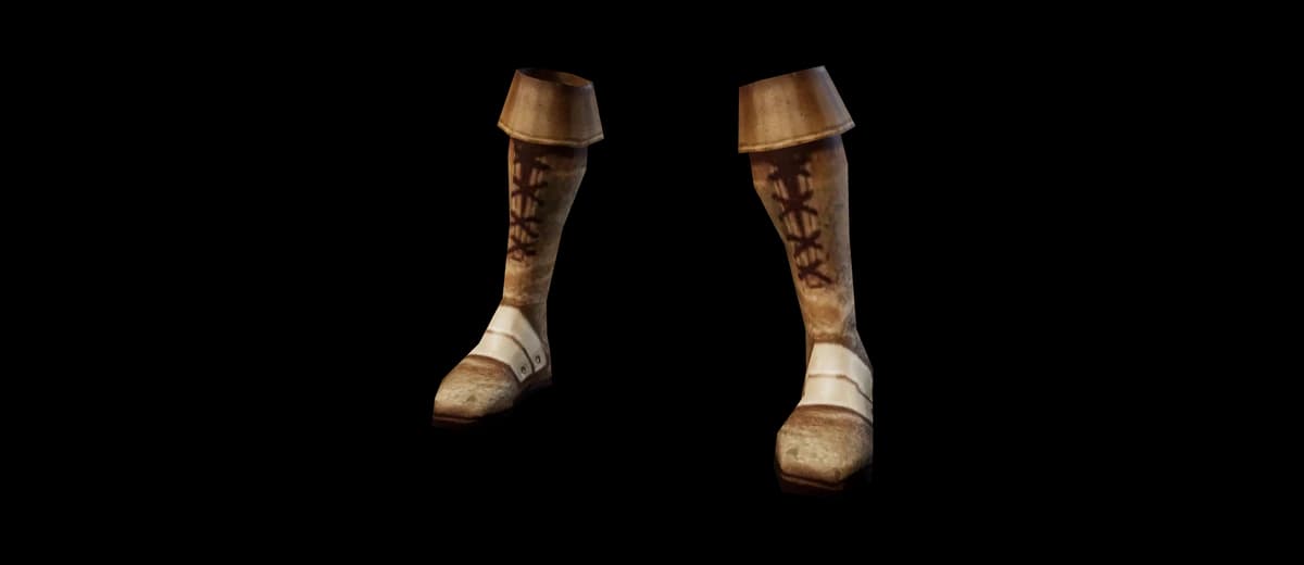 3D render of Crude Leather Shoes