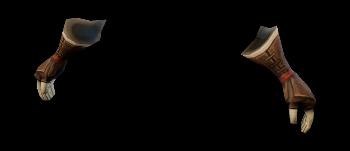3D render of Dwarven Chain Gloves