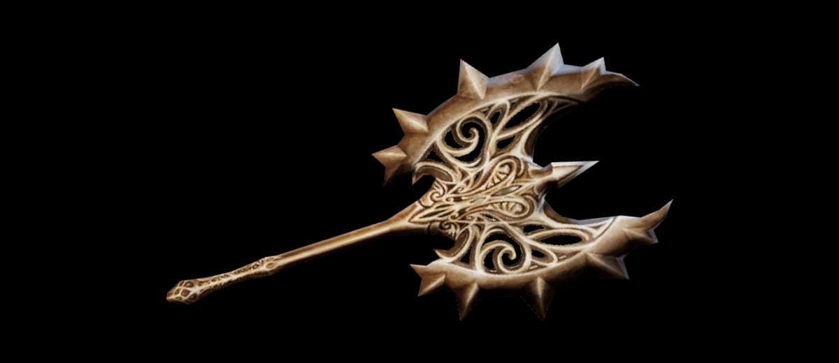 3D render of Infinity Axe
