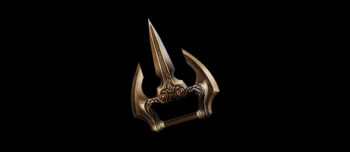 3D render of Shadow Item: Triple-Edged Jamadhr