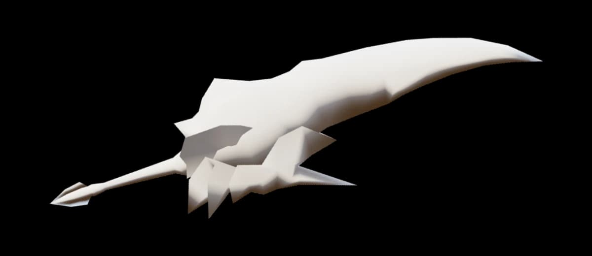 3D render of Demonic Sword Zariche
