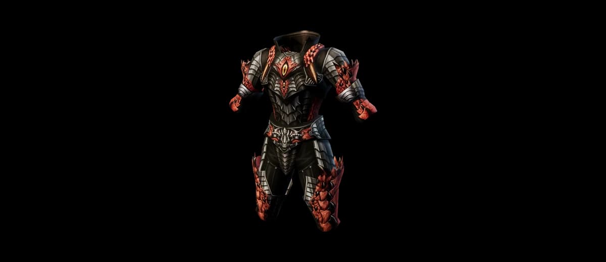 3D render of Sealed Draconic Leather Armor