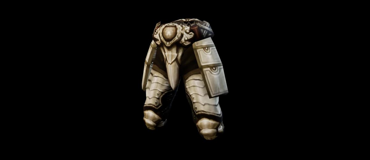 3D render of Mithril Scale Gaiters