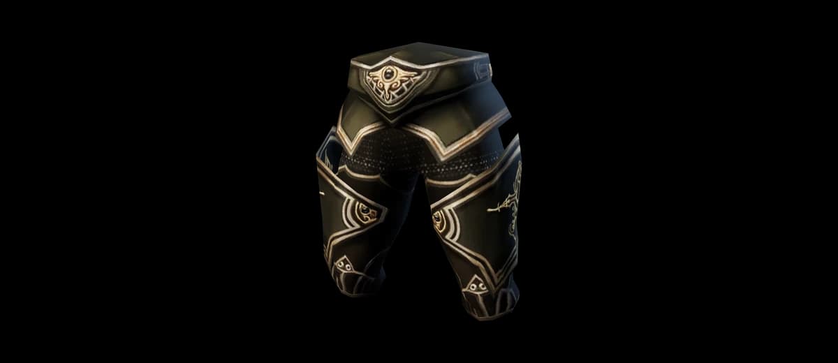 3D render of Sealed Dark Crystal Gaiters