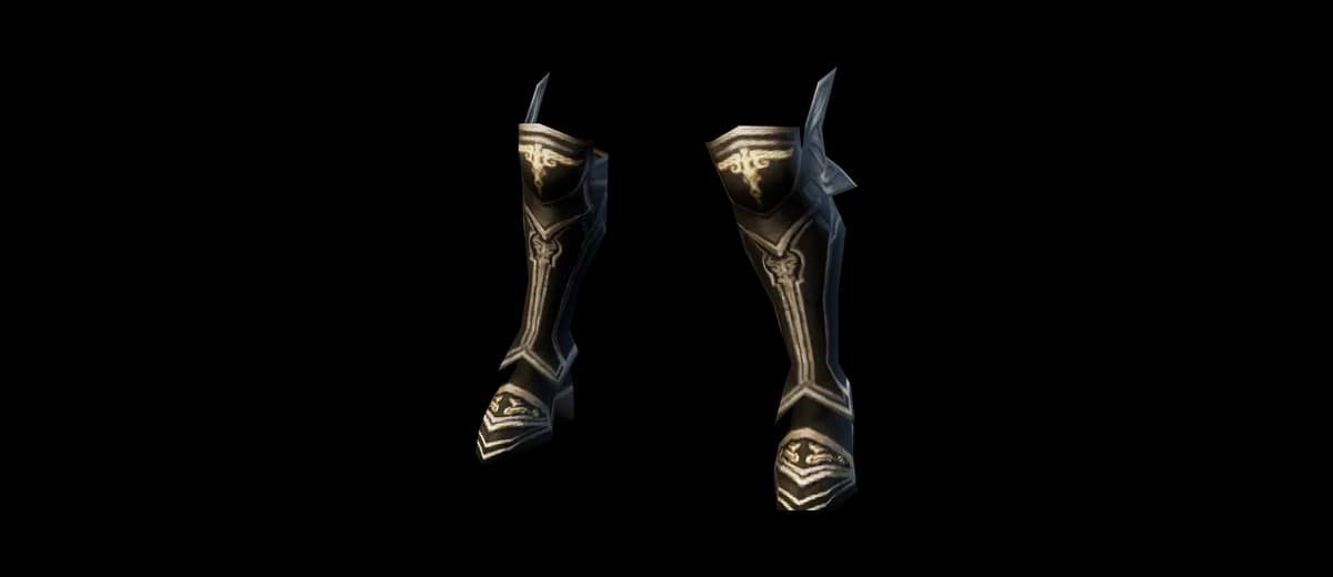 3D render of Sealed Dark Crystal Boots