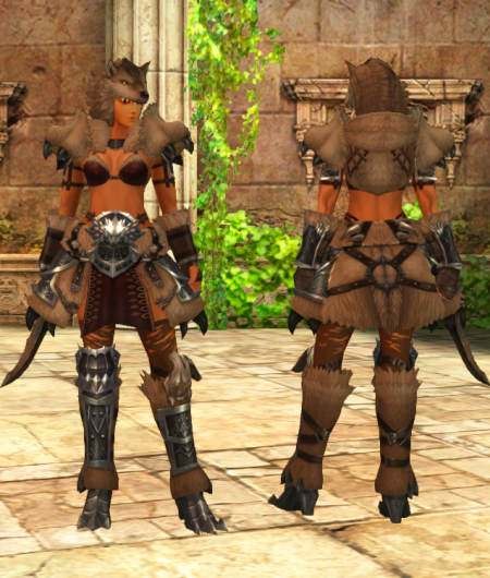 Barbarian Wolf Suit Human Female · Warrior