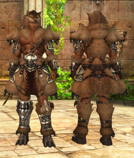 Barbarian Wolf Suit Human Male · Warrior