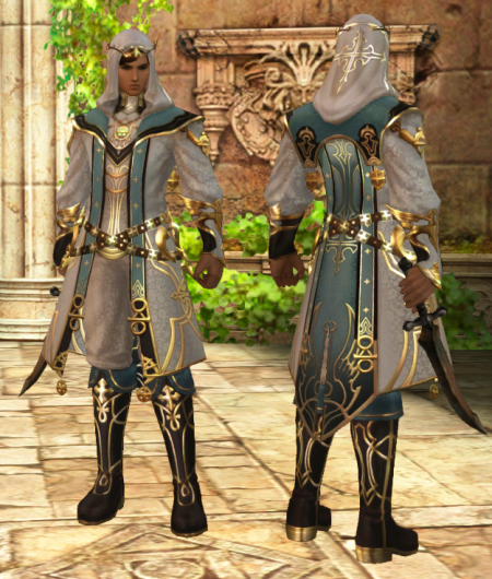 White Healer Suit Human Male · Warrior