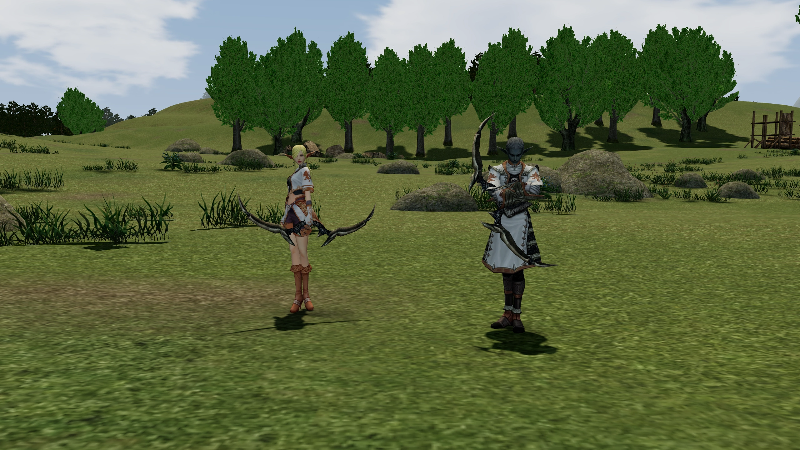 Silver Ranger, Phantom Ranger together in a scene rendered from native Chronicle 1 world and character assets.