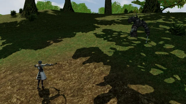 Phantom Ranger facing Taik Orc in its Chronicle 1 hunting area.