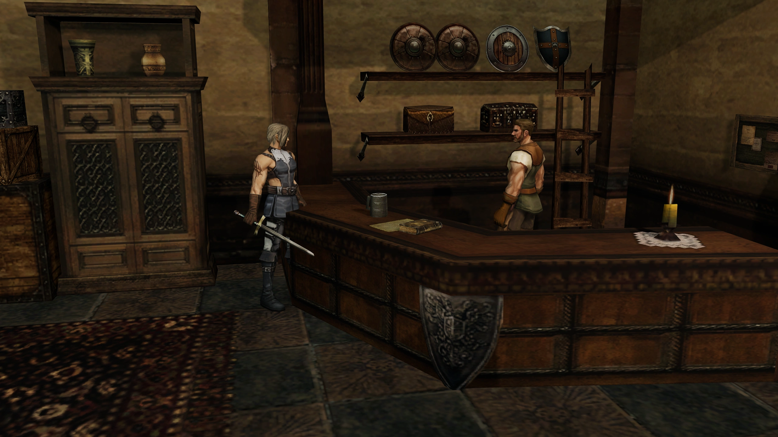 Human Fighter meeting Lector in the native Chronicle 1 world.