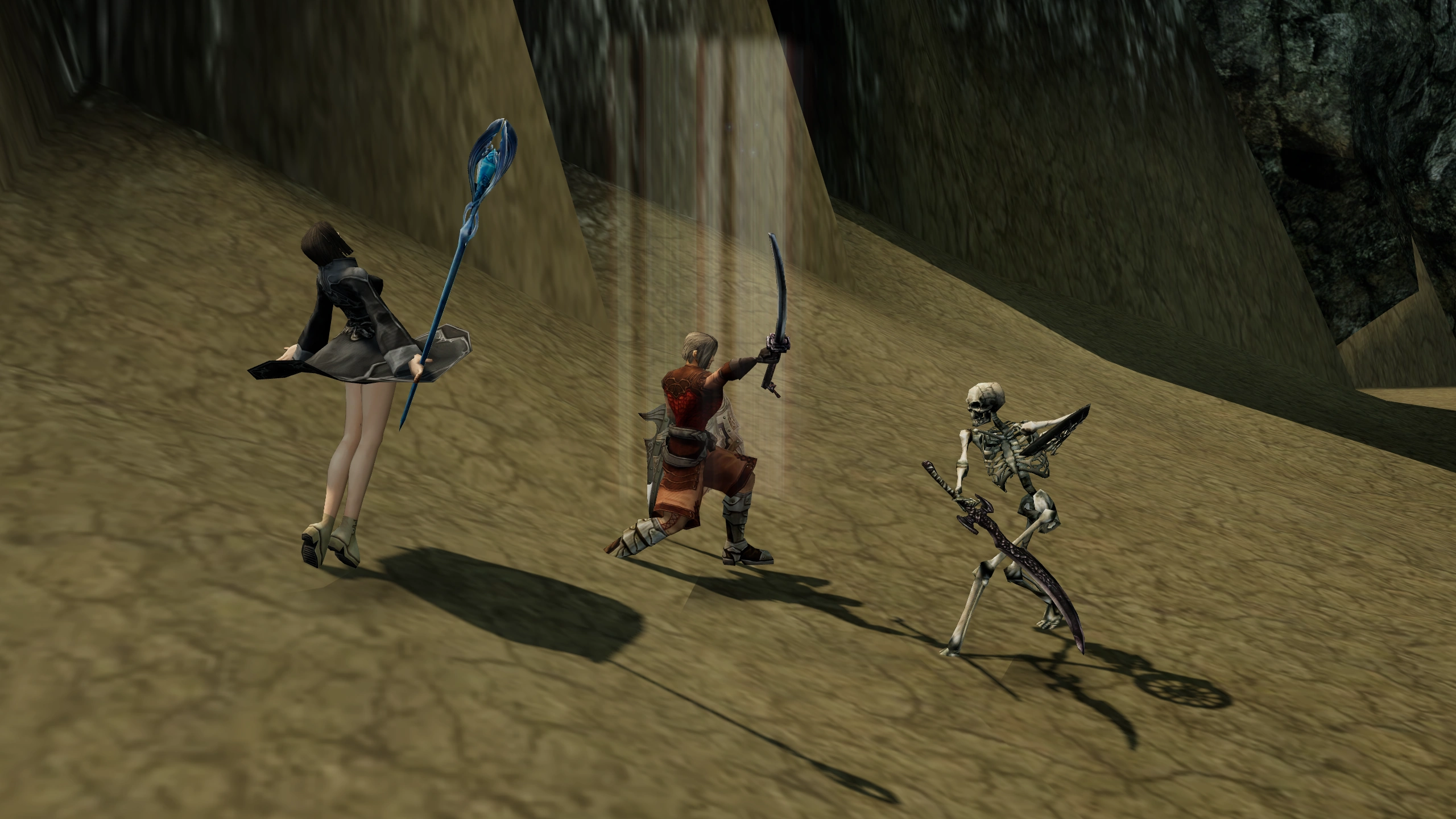 Paladin, Bishop facing Cave Servant in its Chronicle 1 hunting area.