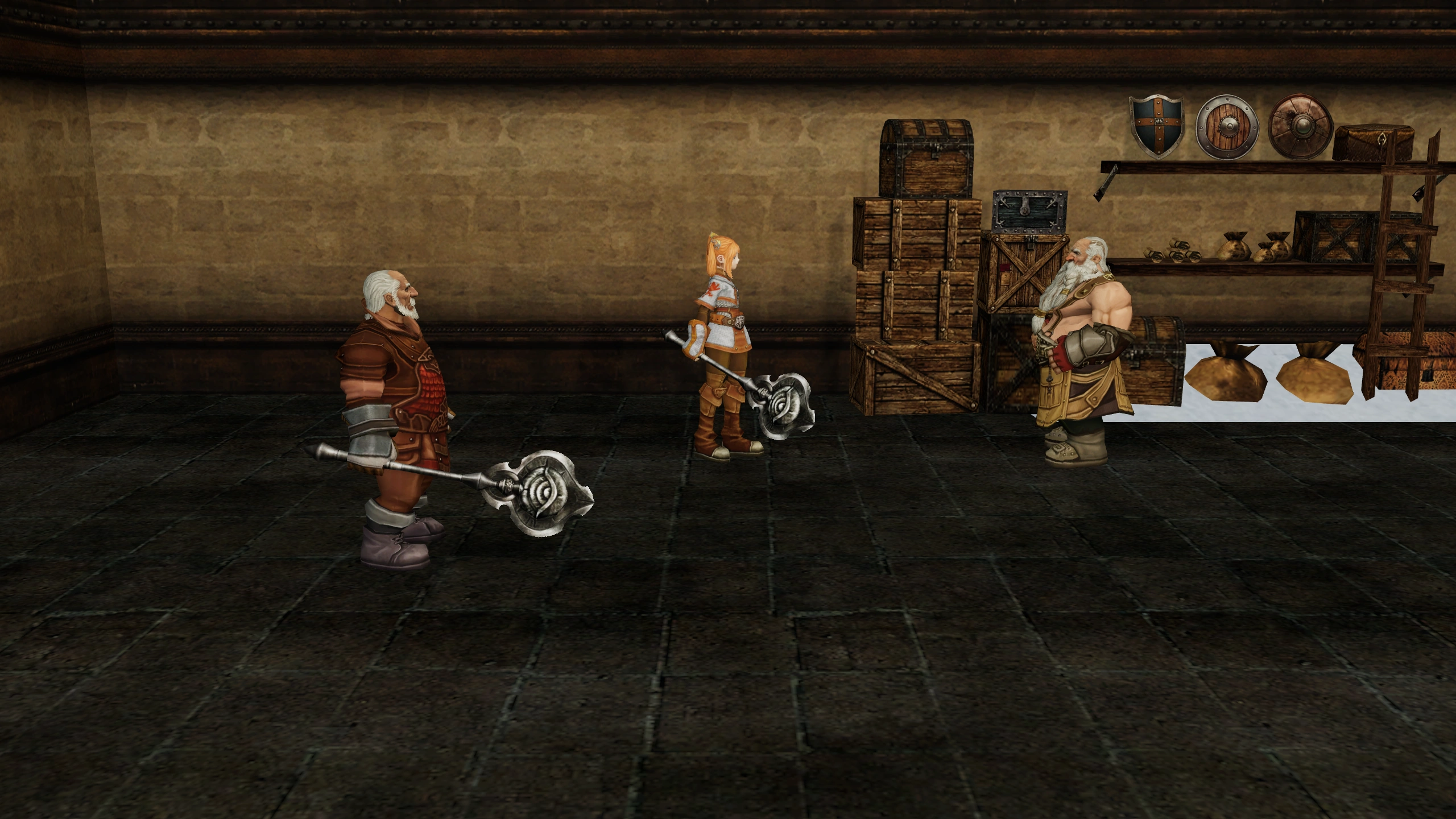 Bounty Hunter, Warsmith meeting Brunon in the native Chronicle 1 world.