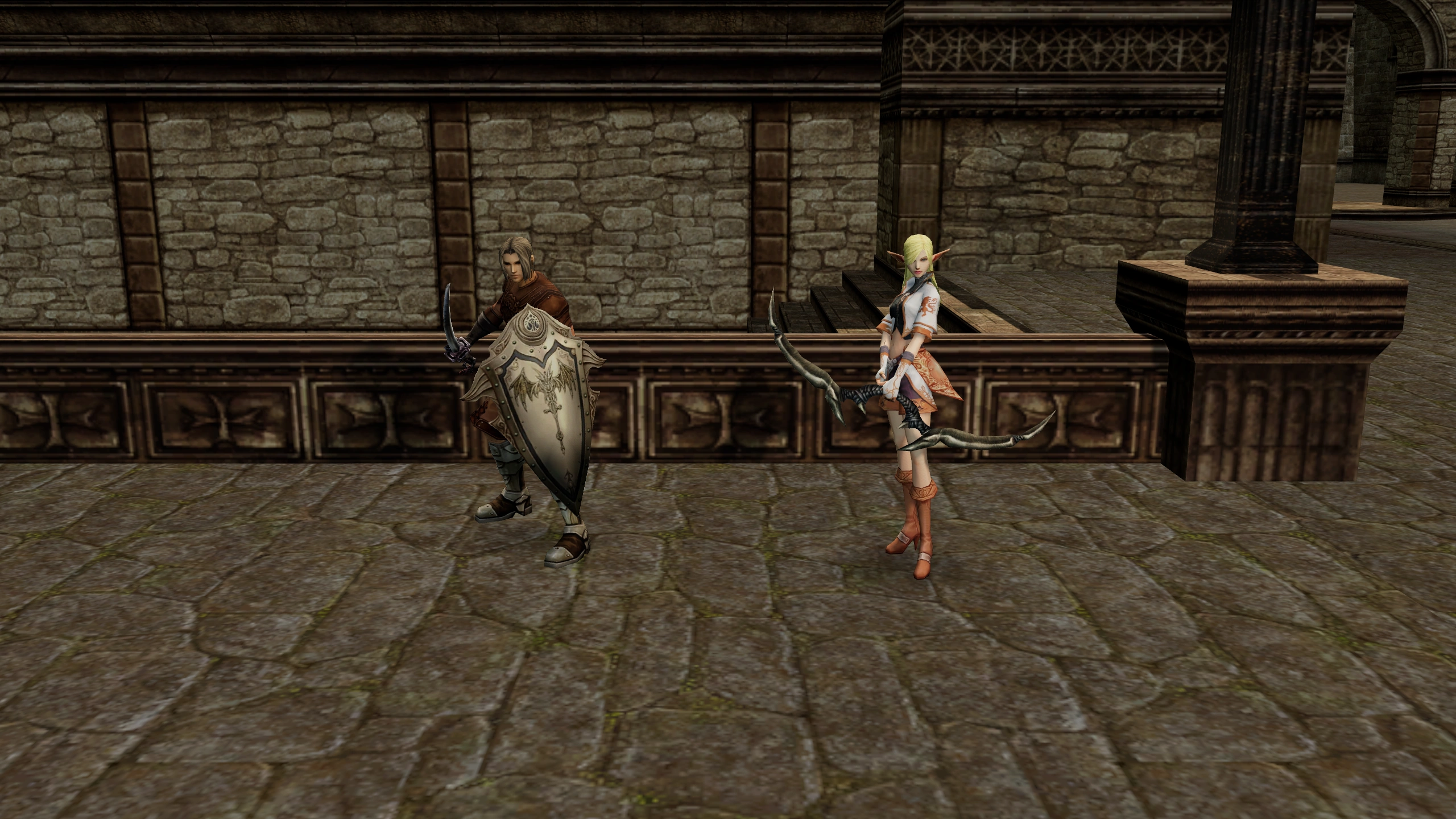 Paladin, Silver Ranger together in a scene rendered from native Chronicle 1 world and character assets.