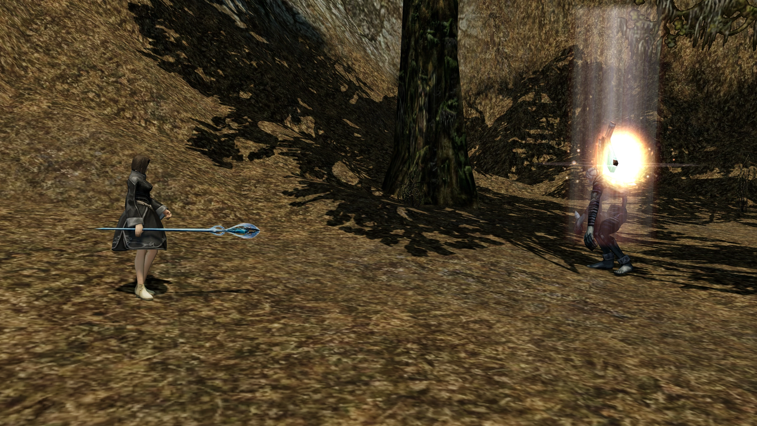 Bishop facing Strain in its Chronicle 1 hunting area.
