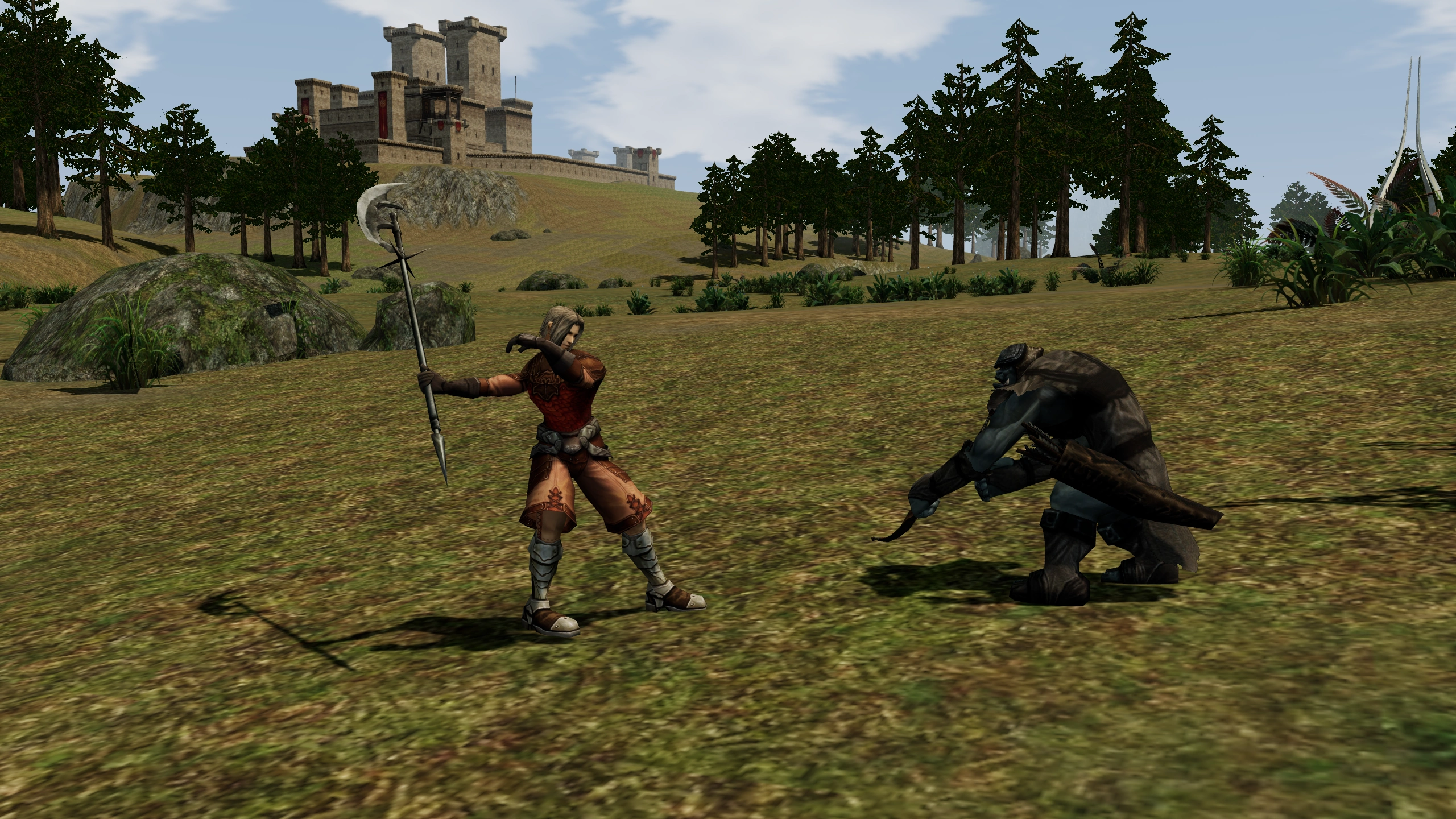 Warlord facing Timak Orc Archer in its Chronicle 1 hunting area.