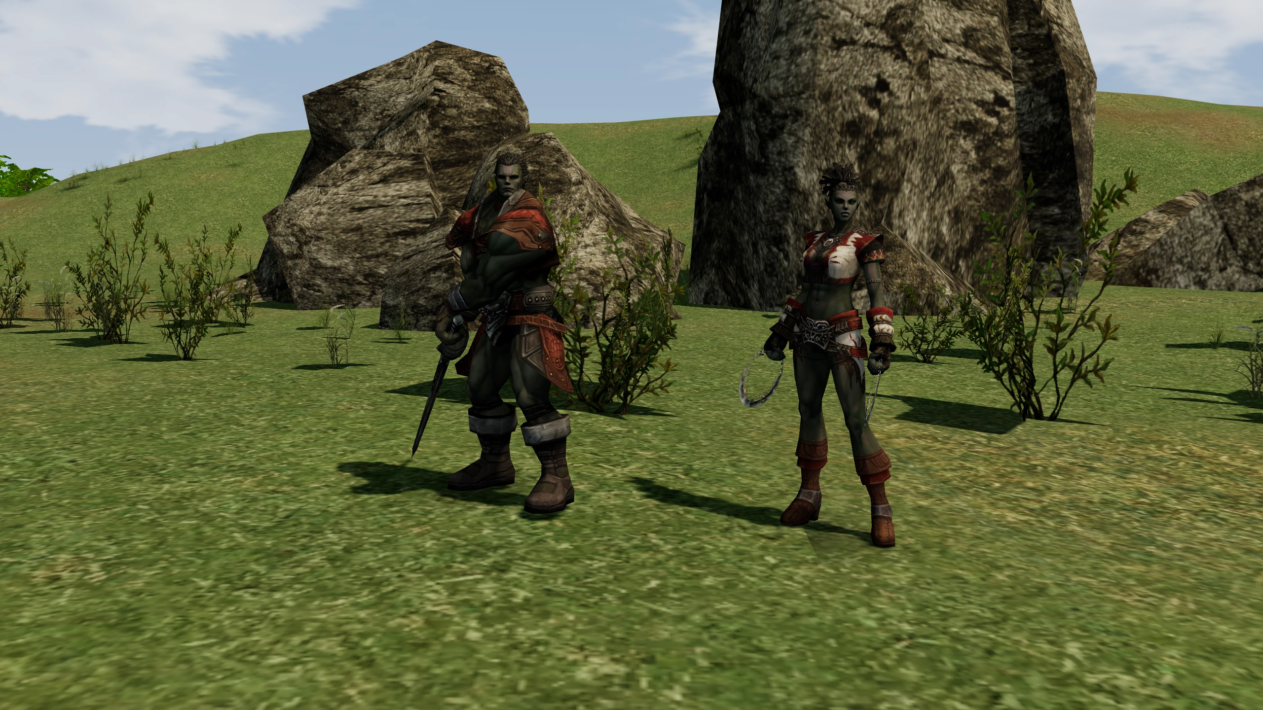 Destroyer, Tyrant together in a scene rendered from native Chronicle 1 world and character assets.