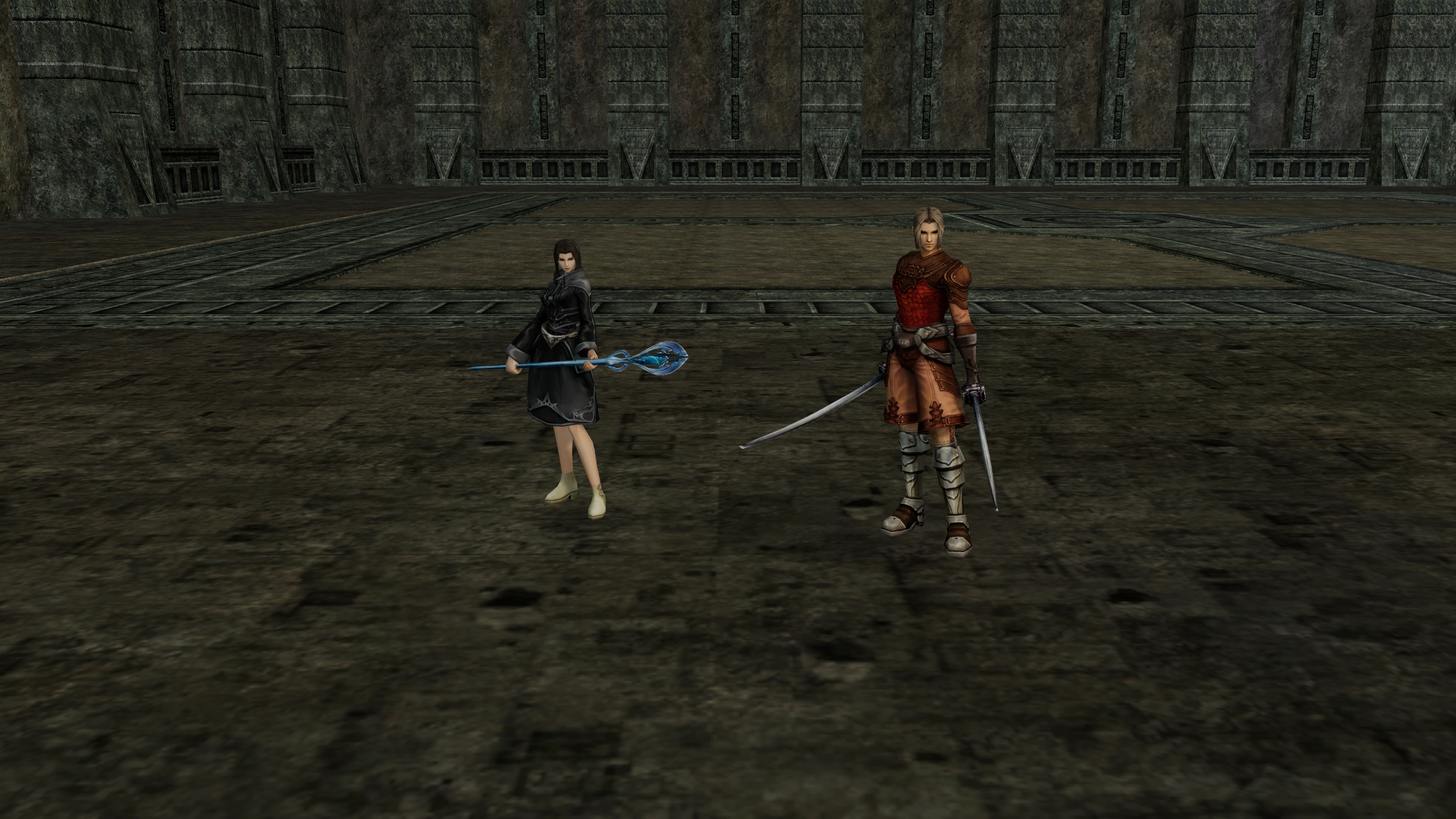 Bishop, Gladiator together in a scene rendered from native Chronicle 1 world and character assets.