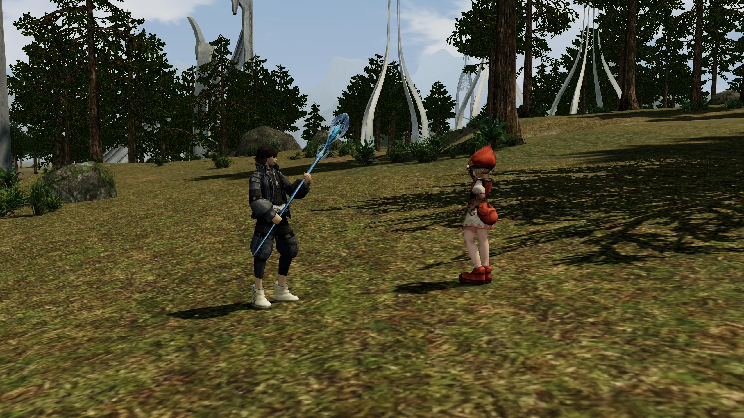 Sorcerer meeting matild in the native Chronicle 1 world.