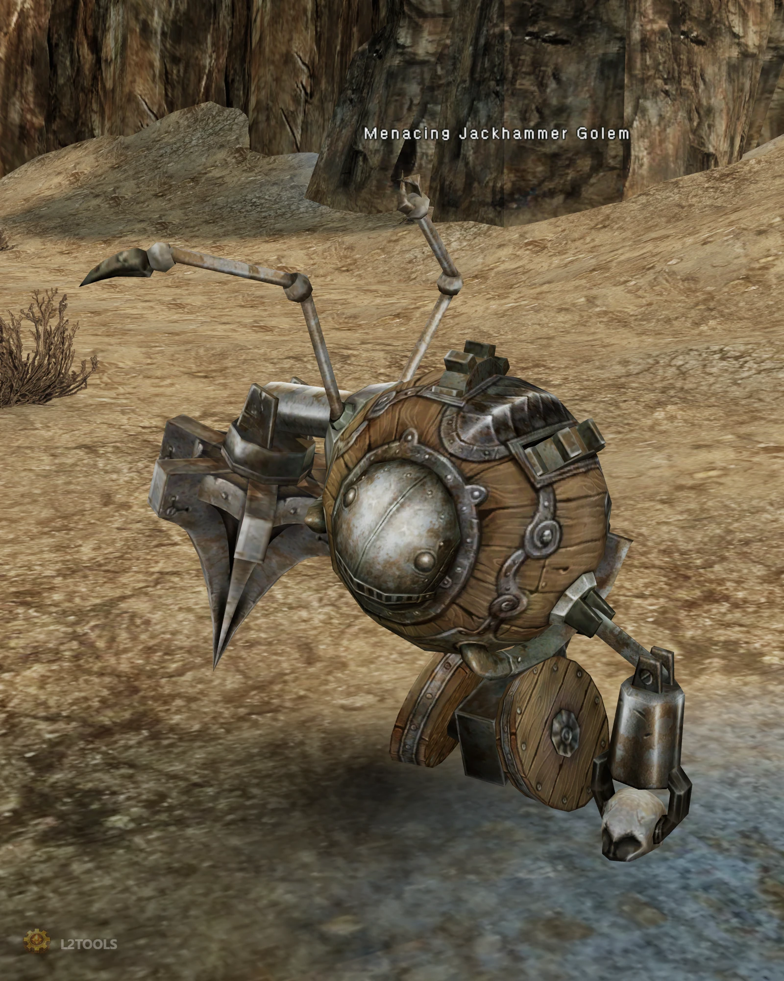 Menacing Jackhammer Golem portrait